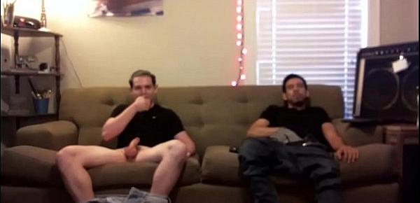 These two dudes owed me, so I secretly filmed them jerking off. They have no idea